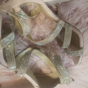 New Pink sparkle heels size 7
